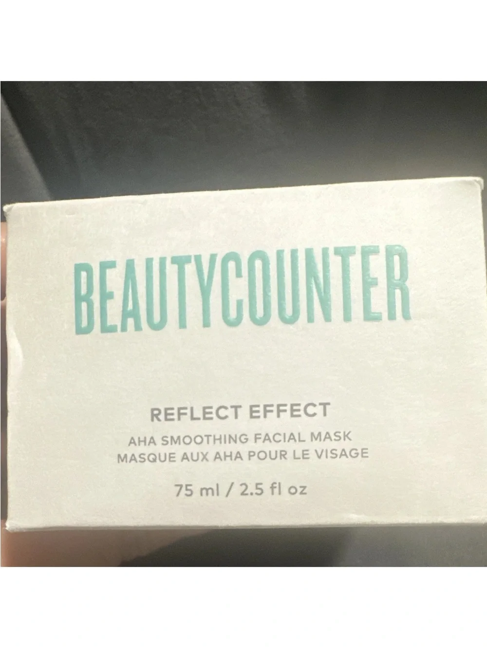 beautycounter Mint Green AHA Resurfacing Facial Mask Jar